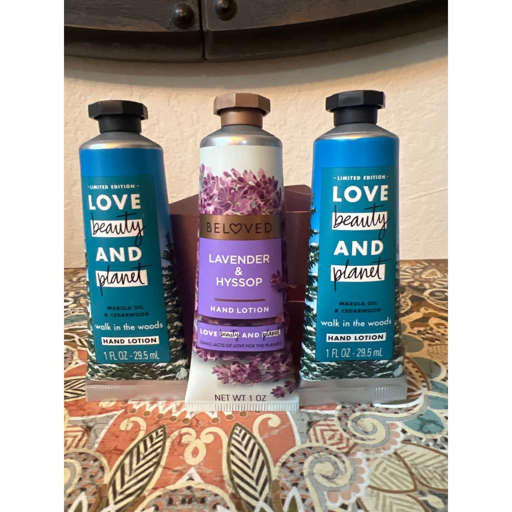 Love Beauty and Planet Hand Lotion Set 3pk Walk in the Woods Lavender Hyssop 1oz
